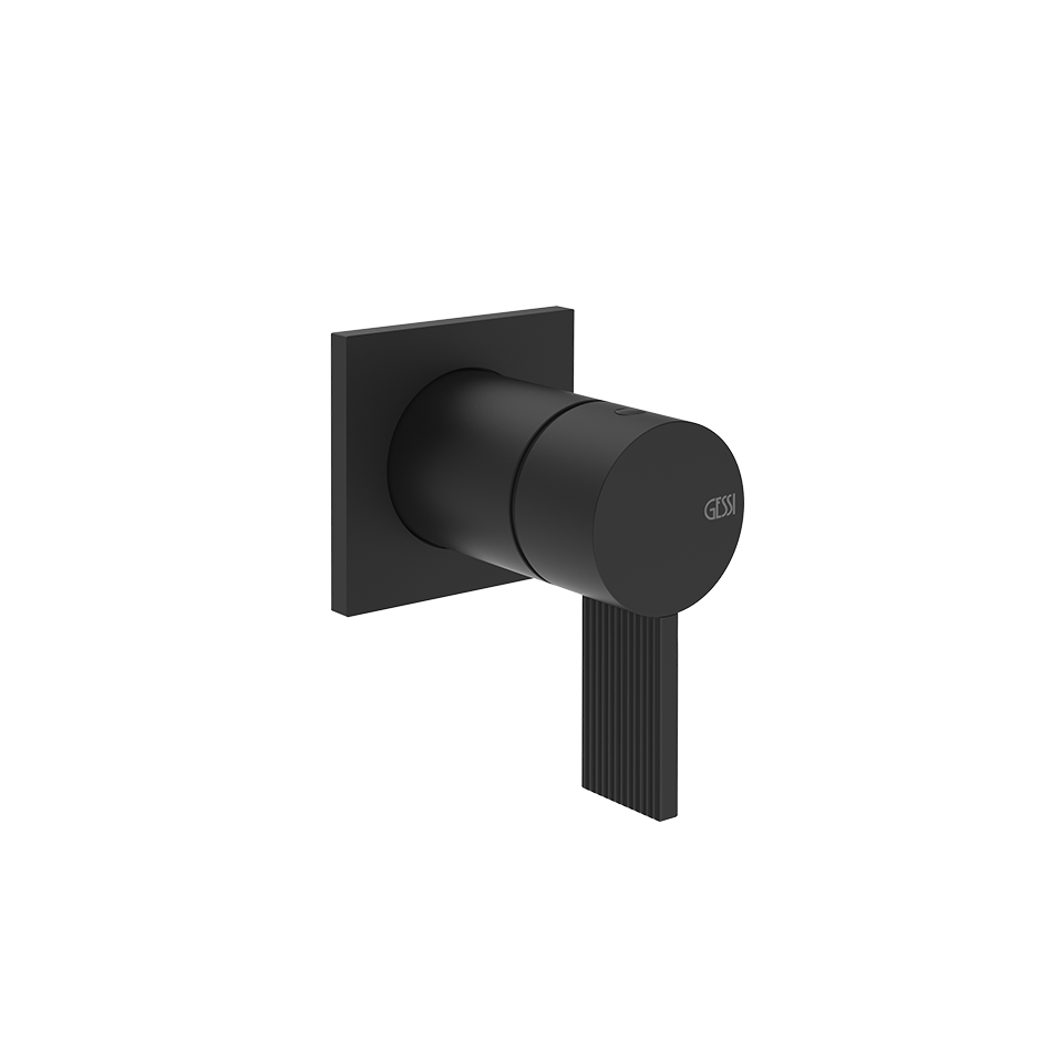 Gessi Inverso Rigato Wall-Mounted Shower Mixer - 73519 Bathroom Accessories GESSI Matte Black