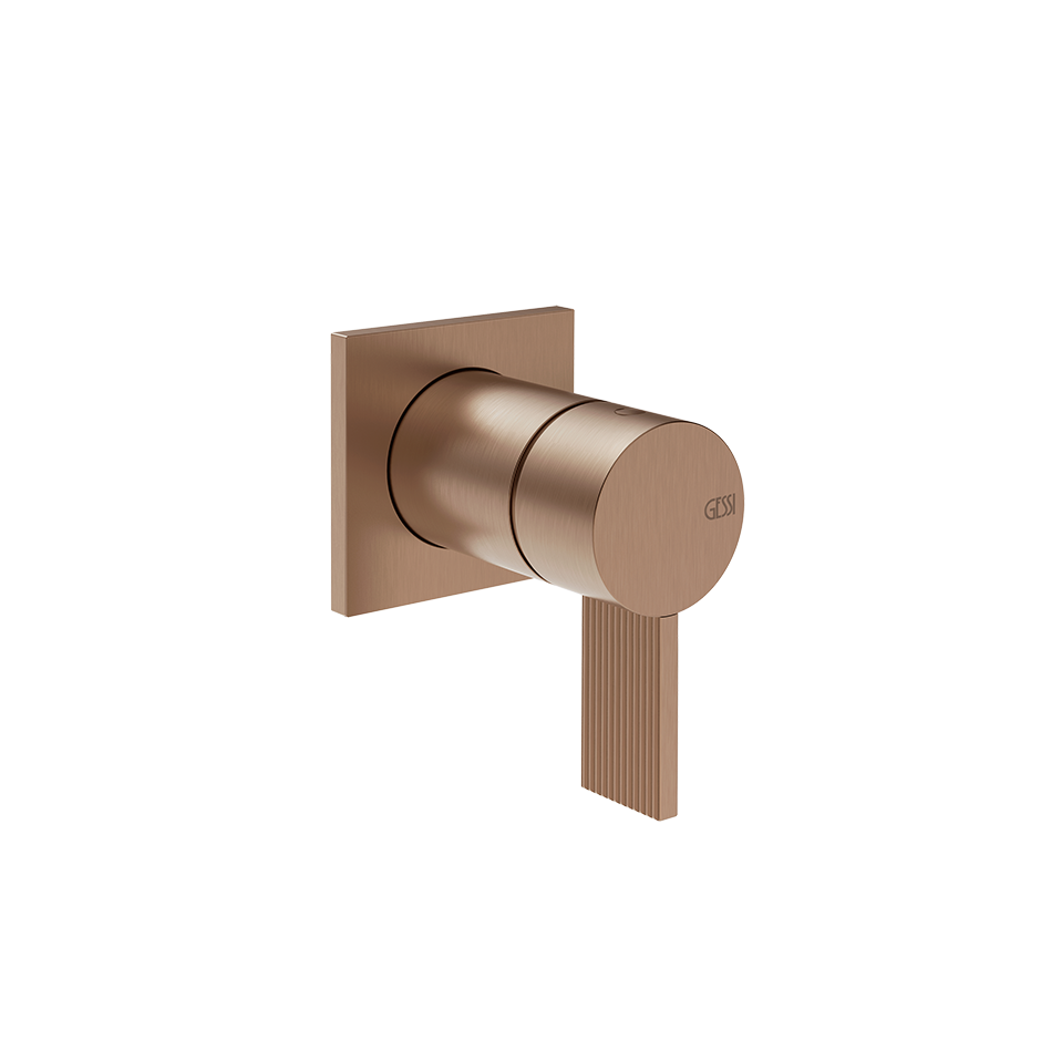 Gessi Inverso Rigato Wall-Mounted Shower Mixer - 73519 Bathroom Accessories GESSI Copper Brushed PVD