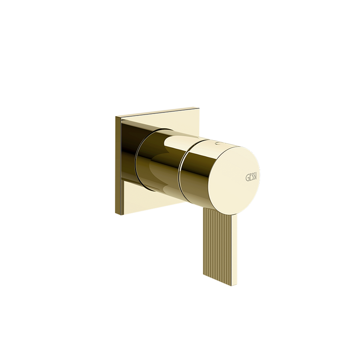 Gessi Inverso Rigato Wall-Mounted Shower Mixer - 73519 Bathroom Accessories GESSI Brass PVD