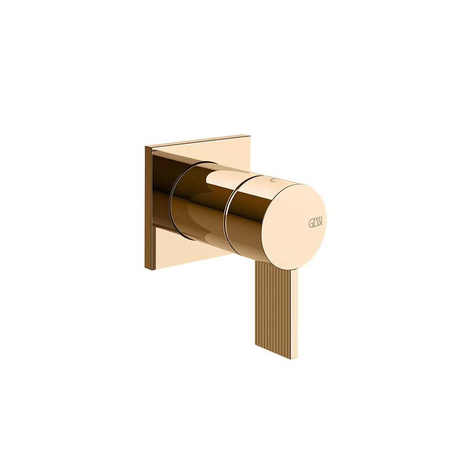 Gessi Inverso Rigato Wall-Mounted Shower Mixer - 73519 Bathroom Accessories GESSI Warm Bronze PVD