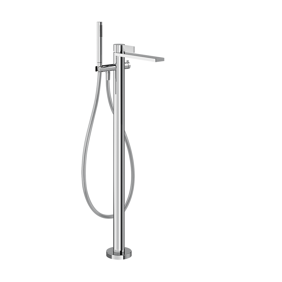 Gessi Inverso Rigato Freestanding Mixer- 73528 Bathroom Accessories GESSI Chrome
