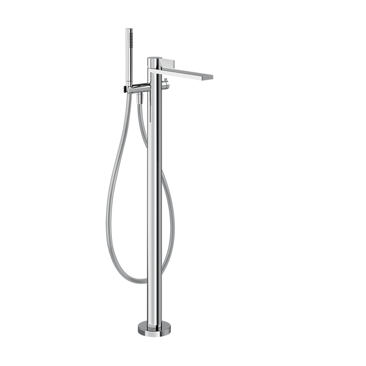 Gessi Inverso Rigato Freestanding Mixer- 73528 Bathroom Accessories GESSI Chrome