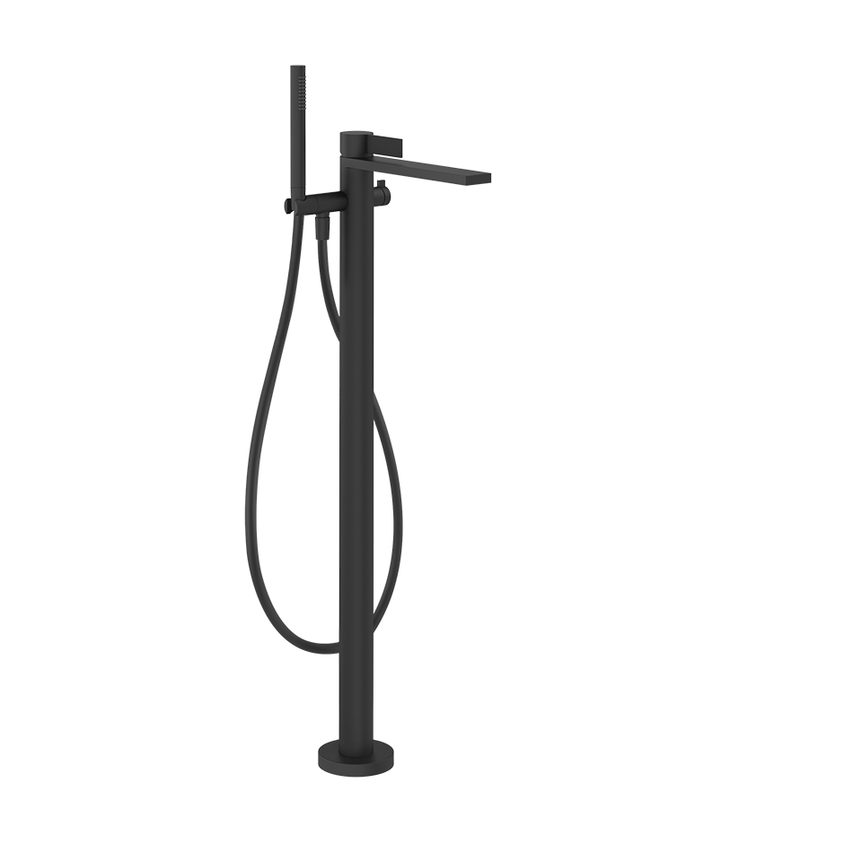 Gessi Inverso Rigato Freestanding Mixer- 73528 Bathroom Accessories GESSI Matte Black