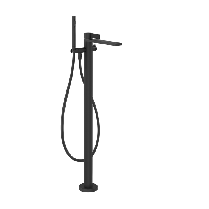 Gessi Inverso Rigato Freestanding Mixer- 73528 Bathroom Accessories GESSI Matte Black