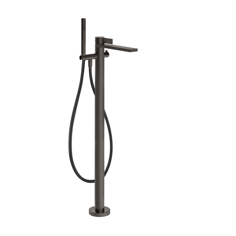 Gessi Inverso Rigato Freestanding Mixer- 73528 Bathroom Accessories GESSI Black Metal Br. PVD