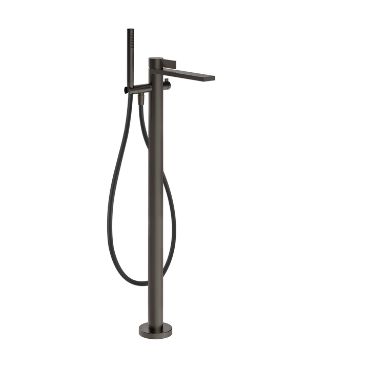 Gessi Inverso Rigato Freestanding Mixer- 73528 Bathroom Accessories GESSI Black Metal Br. PVD