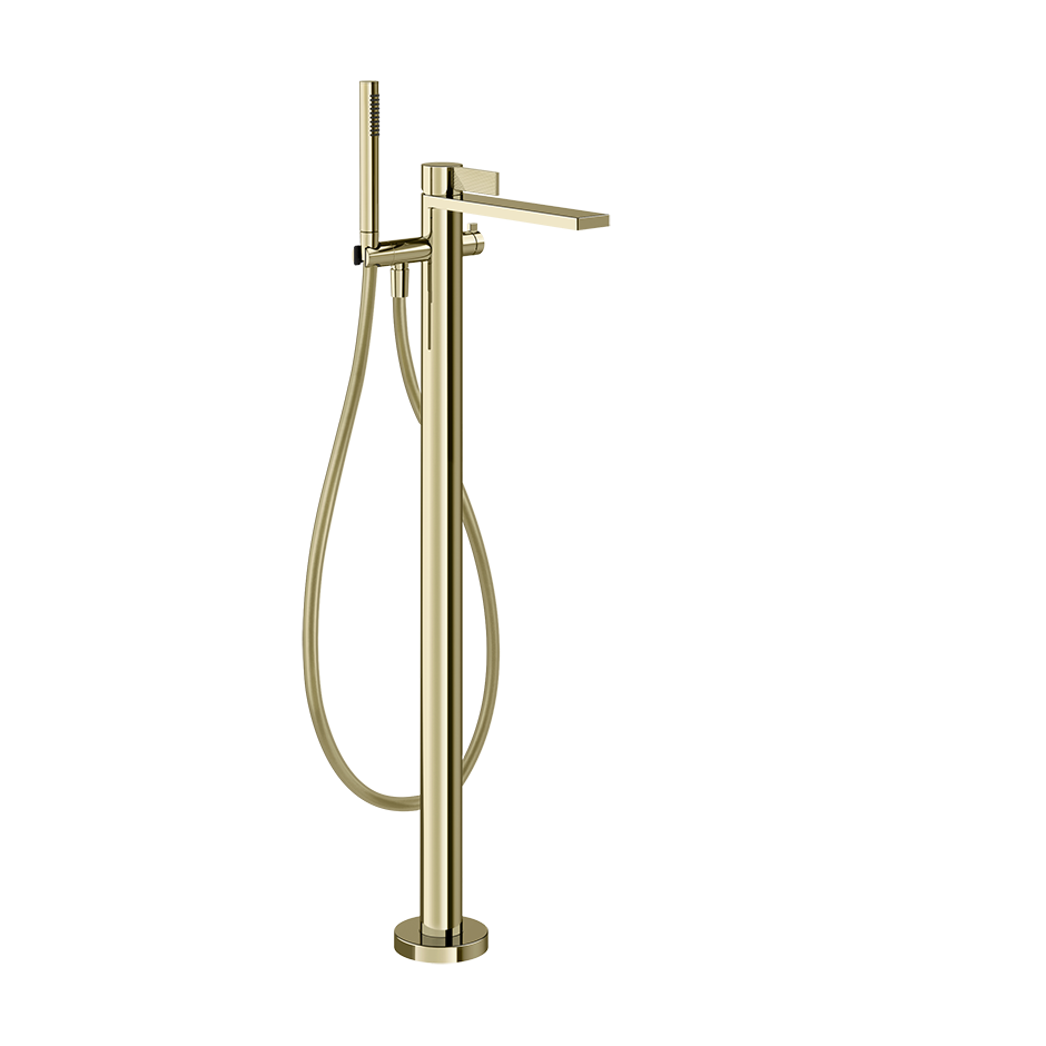 Gessi Inverso Rigato Freestanding Mixer- 73528 Bathroom Accessories GESSI Brass PVD