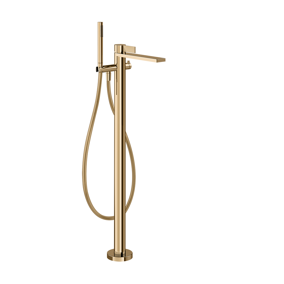 Gessi Inverso Rigato Freestanding Mixer- 73528 Bathroom Accessories GESSI Warm Bronze PVD