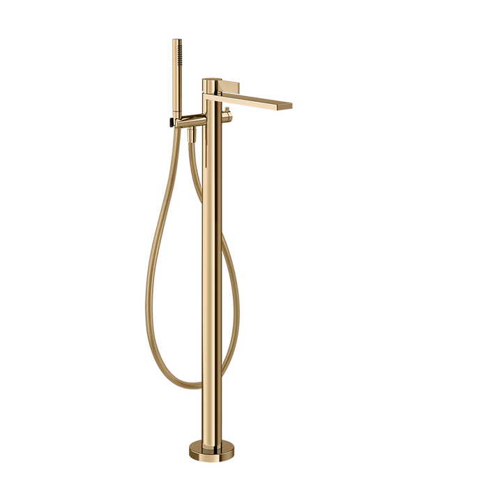 Gessi Inverso Rigato Freestanding Mixer- 73528 Bathroom Accessories GESSI Warm Bronze PVD