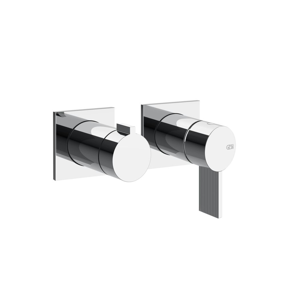 Gessi Inverso Rigato Wall-Mounted Shower Mixer - 73538 Bathroom Accessories GESSI Chrome