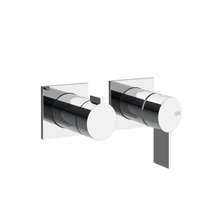 Gessi Inverso Rigato Wall-Mounted Shower Mixer - 73538 Bathroom Accessories GESSI Chrome