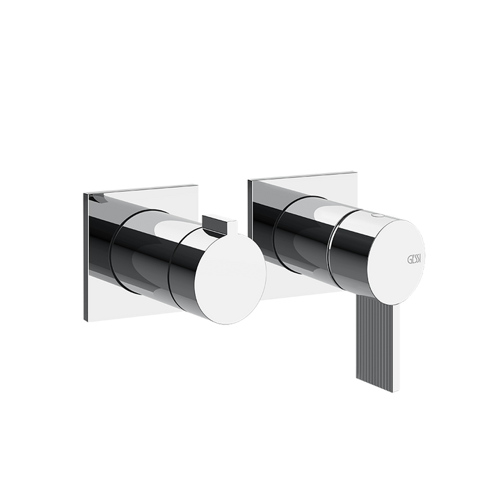Gessi Inverso Rigato Wall-Mounted Shower Mixer - 73538 Bathroom Accessories GESSI Chrome