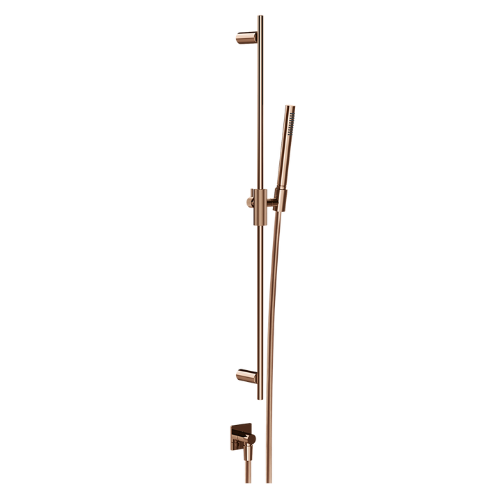 Gessi Inverso Rigato Sliding Rail with Water Outlet and Hand Shower - 73541 Bathroom Accessories GESSI Copper PVD