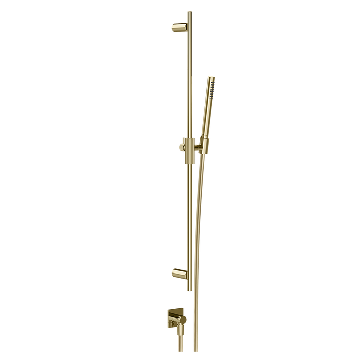 Gessi Inverso Rigato Sliding Rail with Water Outlet and Hand Shower - 73541 Bathroom Accessories GESSI Brass PVD