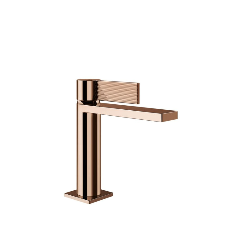 Gessi Inverso Rigato Basin Mixer - 73551 Bathroom Accessories GESSI Copper PVD