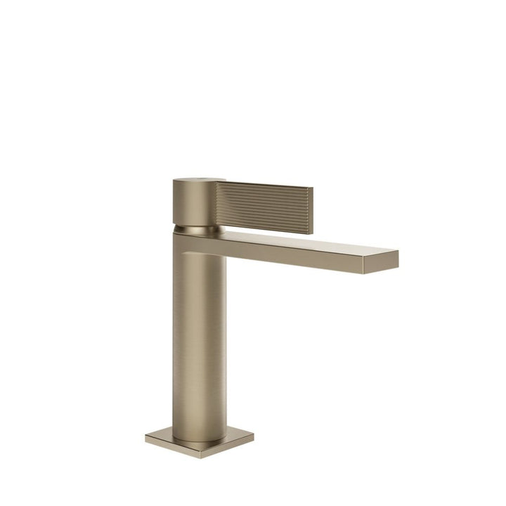 Gessi Inverso Rigato Basin Mixer - 73551 Bathroom Accessories GESSI Finox Brushed Nickel