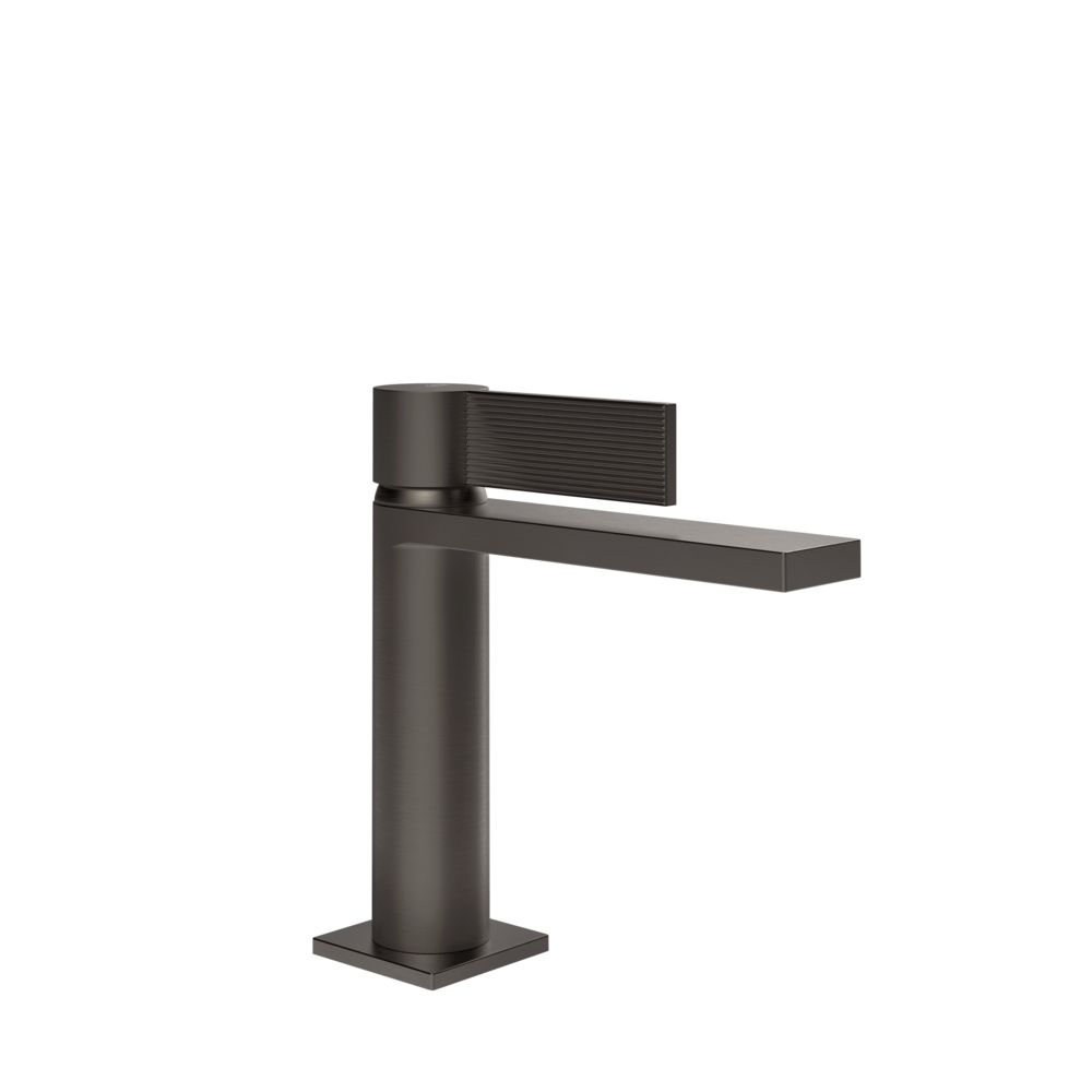 Gessi Inverso Rigato Basin Mixer - 73551 Bathroom Accessories GESSI Black Metal Br. PVD