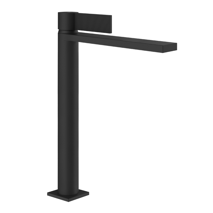 Gessi Inverso Rigato High Basin Mixer - 73553 Bathroom Accessories GESSI Matte Black