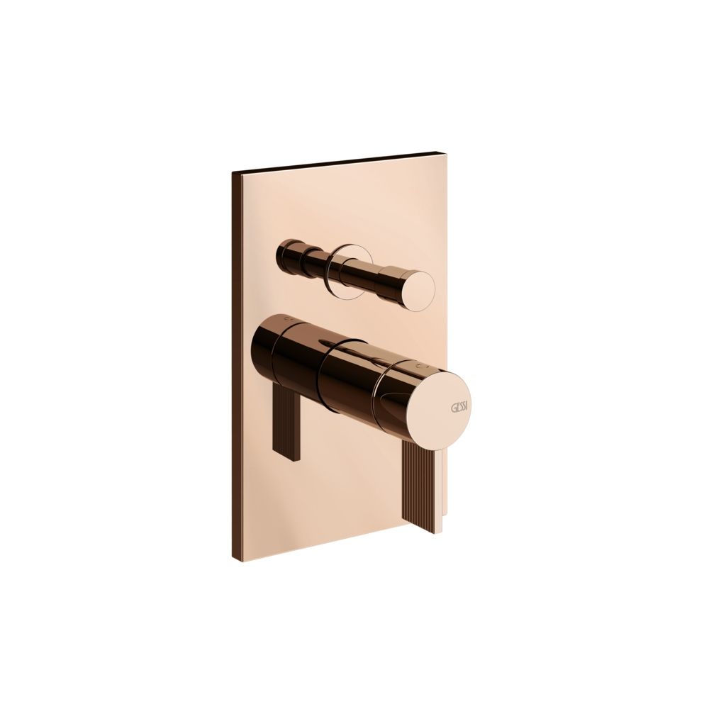 Gessi Inverso Rigato 2-Way Wall-Mounted Mixer - 73579 Bathroom Accessories GESSI Copper PVD