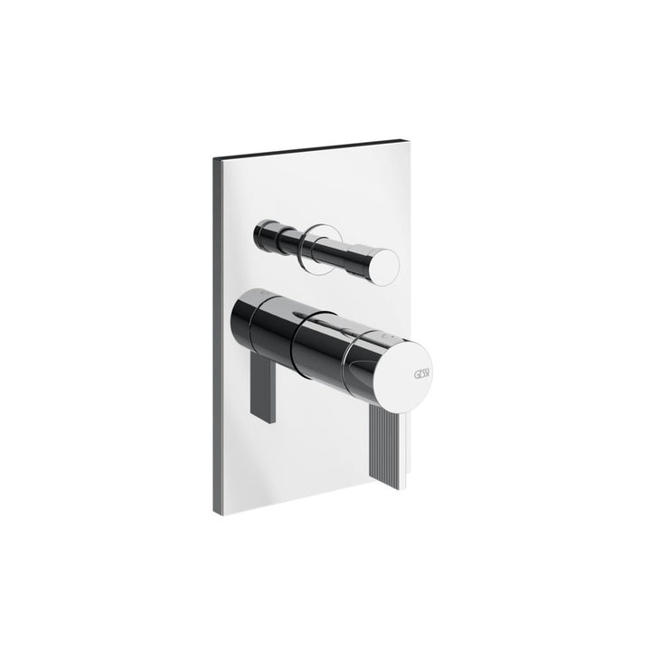 Gessi Inverso Rigato 2-Way Wall-Mounted Mixer - 73579 Bathroom Accessories GESSI Chrome