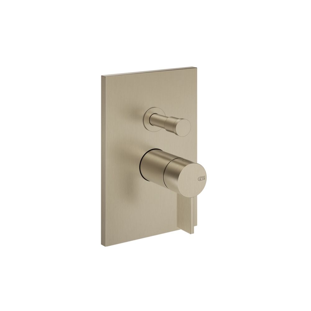 Gessi Inverso Rigato 2-Way Wall-Mounted Mixer - 73579 Bathroom Accessories GESSI Finox Brushed Nickel
