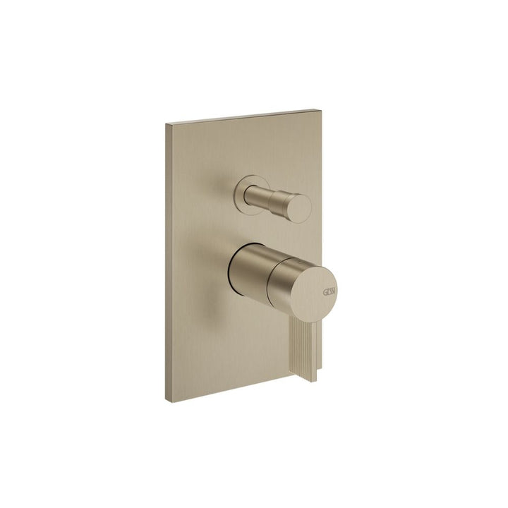 Gessi Inverso Rigato 2-Way Wall-Mounted Mixer - 73579 Bathroom Accessories GESSI Finox Brushed Nickel