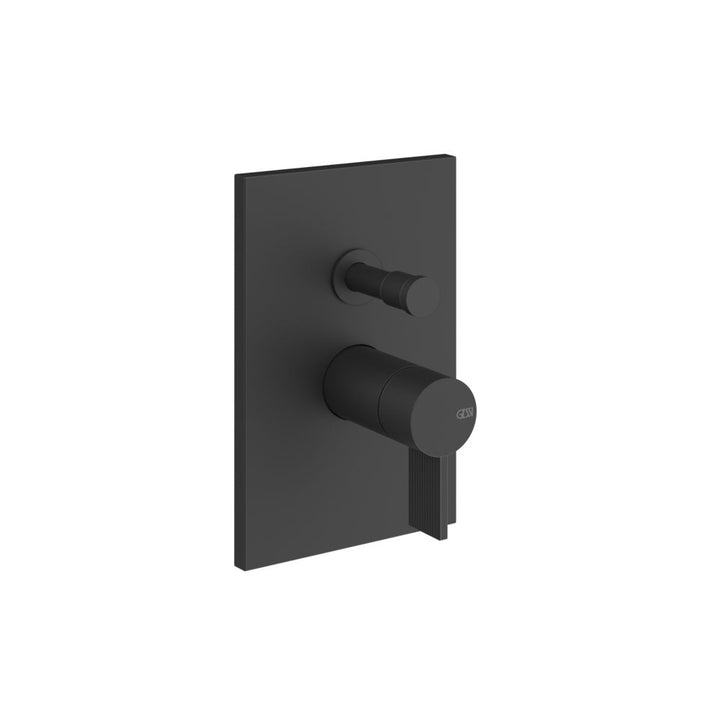 Gessi Inverso Rigato 2-Way Wall-Mounted Mixer - 73579 Bathroom Accessories GESSI Matte Black