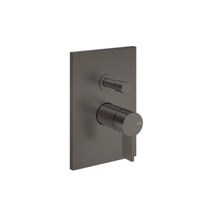 Gessi Inverso Rigato 2-Way Wall-Mounted Mixer - 73579 Bathroom Accessories GESSI Black Metal Br. PVD