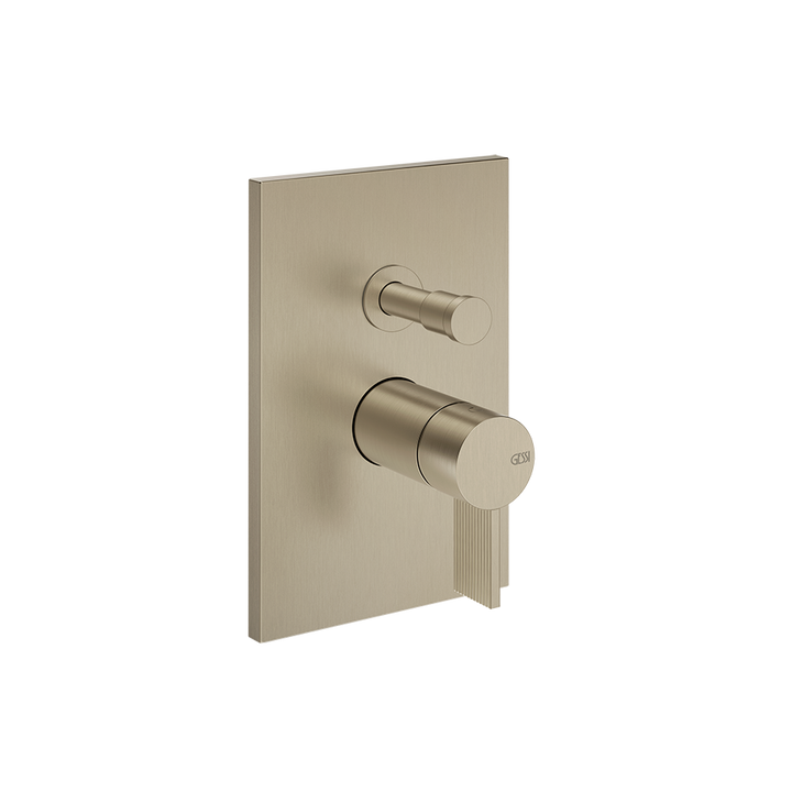 Gessi Inverso Rigato 2-Way Wall-Mounted Mixer - 73579 Bathroom Accessories GESSI Finox Brushed Nickel
