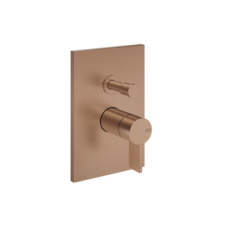 Gessi Inverso Rigato 2-Way Wall-Mounted Mixer - 73579 Bathroom Accessories GESSI Copper Brushed PVD