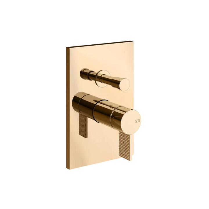 Gessi Inverso Diamantato Wall-Mounted Two-Ways Mixer - 73679 Bathroom Accessories GESSI Warm Bronze PVD