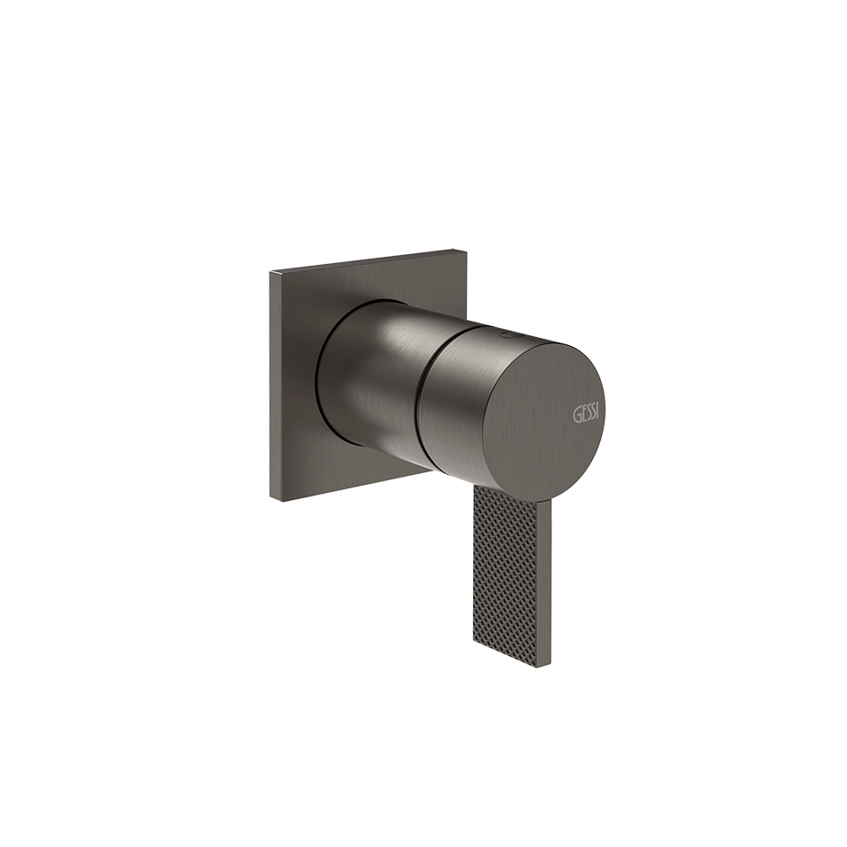 Gessi Inverso Diamantato Wall-Mounted Shower Mixer - 73619 Bathroom Accessories GESSI Black Metal Brushed PVD