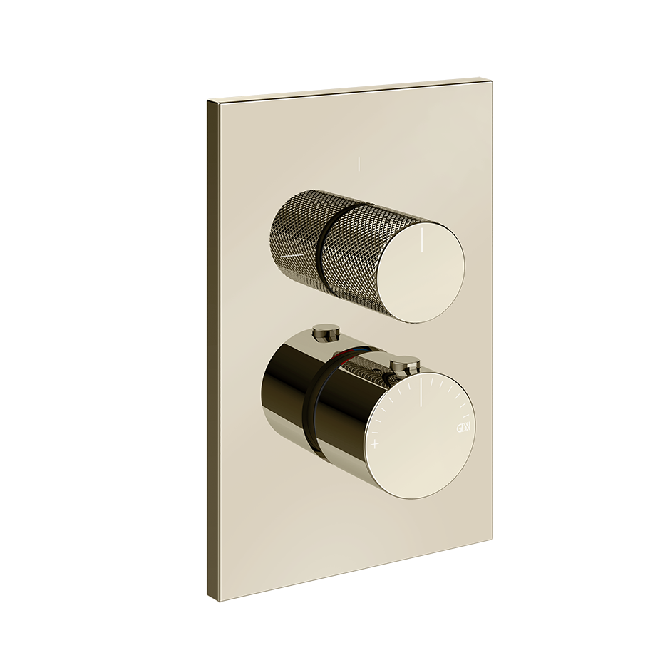Gessi Inverso Diamantato Thermostatic Mixer - 73633 Bathroom Accessories GESSI Nickel PVD