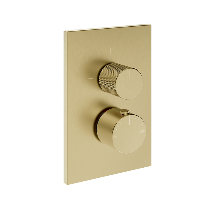 Gessi Inverso Diamantato Thermostatic Mixer - 73633 Bathroom Accessories GESSI Brass Brushed PVD
