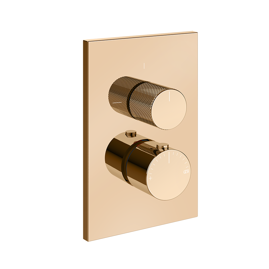 Gessi Inverso Diamantato Thermostatic Mixer - 73633 Bathroom Accessories GESSI Warm Bronze PVD