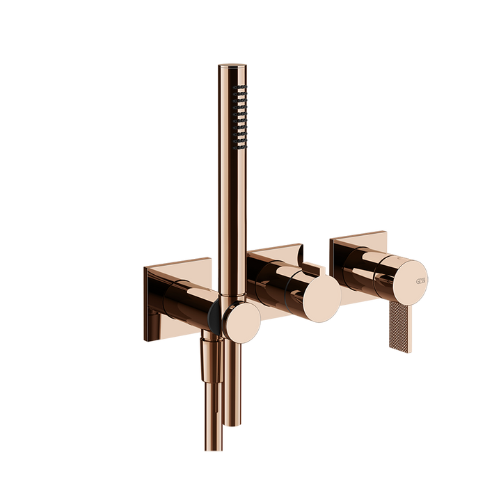 Gessi Inverso Diamantato Wall-Mounted Shower Mixer - 73636 Bathroom Accessories GESSI Copper PVD