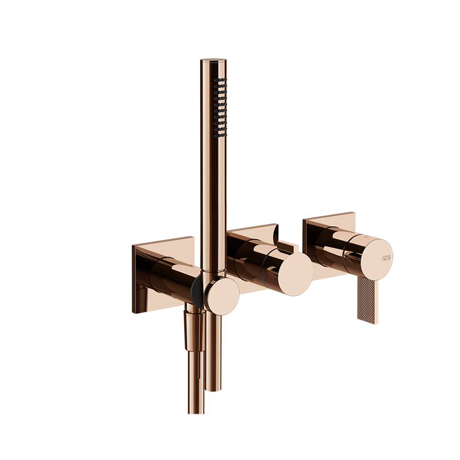 Gessi Inverso Diamantato Wall-Mounted Shower Mixer - 73636 Bathroom Accessories GESSI Copper PVD