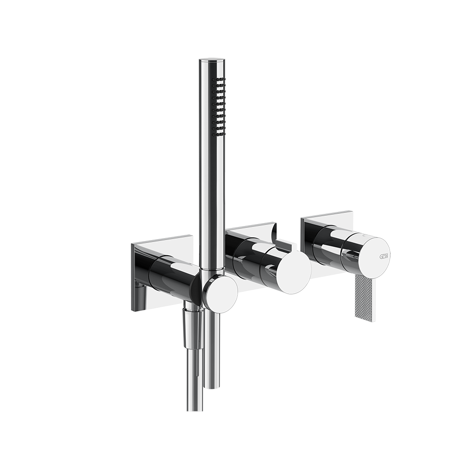 Gessi Inverso Diamantato Wall-Mounted Shower Mixer - 73636 Bathroom Accessories GESSI Chrome