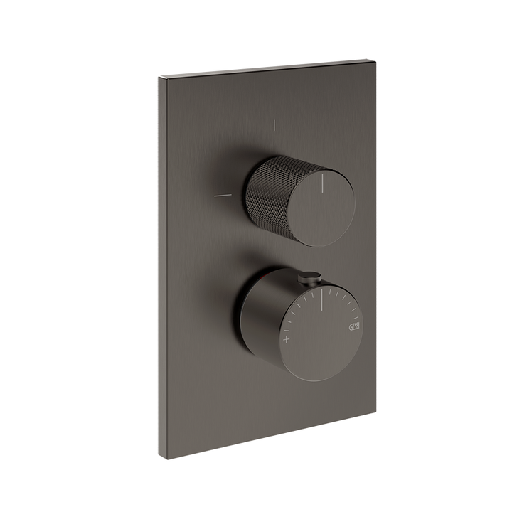 Gessi Inverso Diamantato Thermostatic Mixer - 73637 Bathroom Accessories GESSI Black Metal Br. PVD