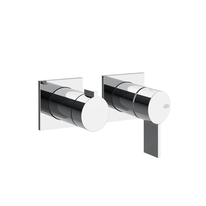 Gessi Inverso Diamantato Wall-Mounted Two-Ways Shower Mixer - 73638 Bathroom Accessories GESSI Chrome