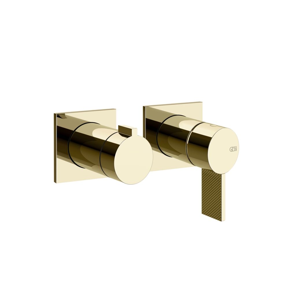 Gessi Inverso Diamantato Wall-Mounted Two-Ways Shower Mixer - 73638 Bathroom Accessories GESSI Brass PVD