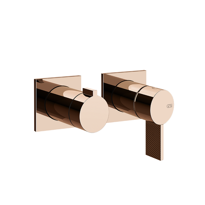 Gessi Inverso Diamantato Wall-Mounted Two-Ways Shower Mixer - 73638 Bathroom Accessories GESSI Copper PVD