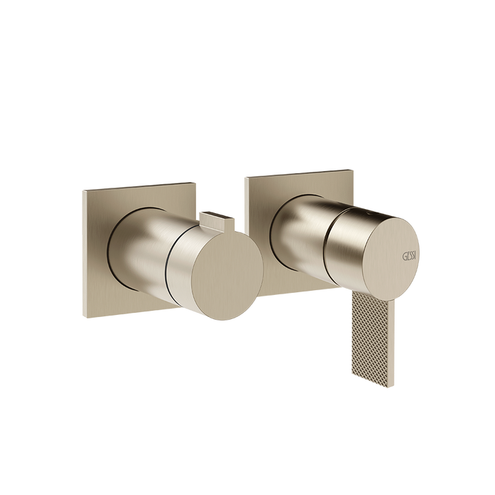 Gessi Inverso Diamantato Wall-Mounted Two-Ways Shower Mixer - 73638 Bathroom Accessories GESSI Finox Brushed Nickel