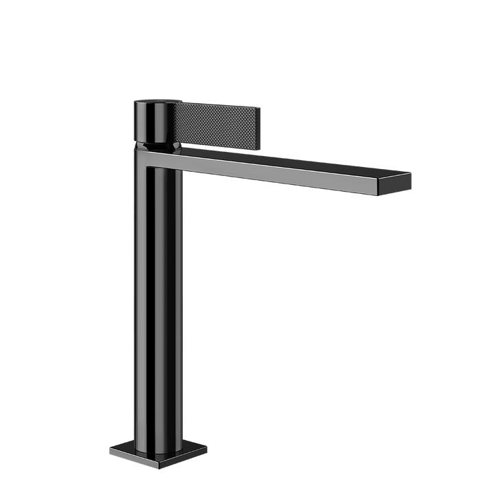 Gessi Inverso Diamantato Medium Basin Mixer - 73655 Bathroom Accessories GESSI Black Metal PVD