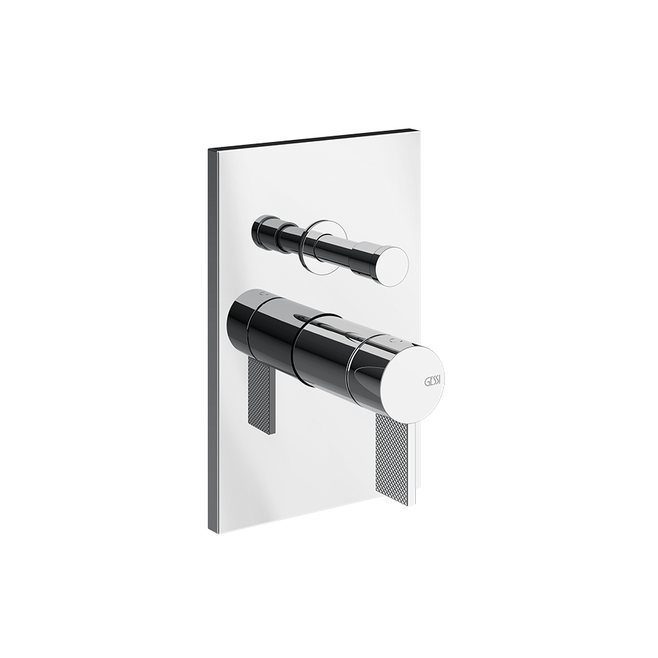 Gessi Inverso Diamantato Wall-Mounted Two-Ways Mixer - 73679 Bathroom Accessories GESSI Chrome