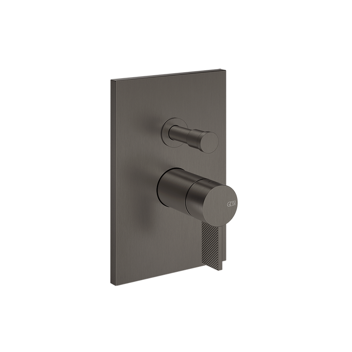 Gessi Inverso Diamantato Wall-Mounted Two-Ways Mixer - 73679 Bathroom Accessories GESSI Black Metal Brushed PVD