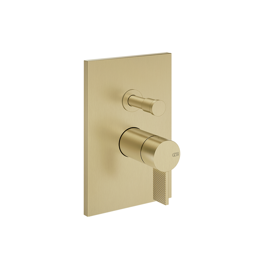 Gessi Inverso Diamantato Wall-Mounted Two-Ways Mixer - 73679 Bathroom Accessories GESSI Brass Brushed PVD