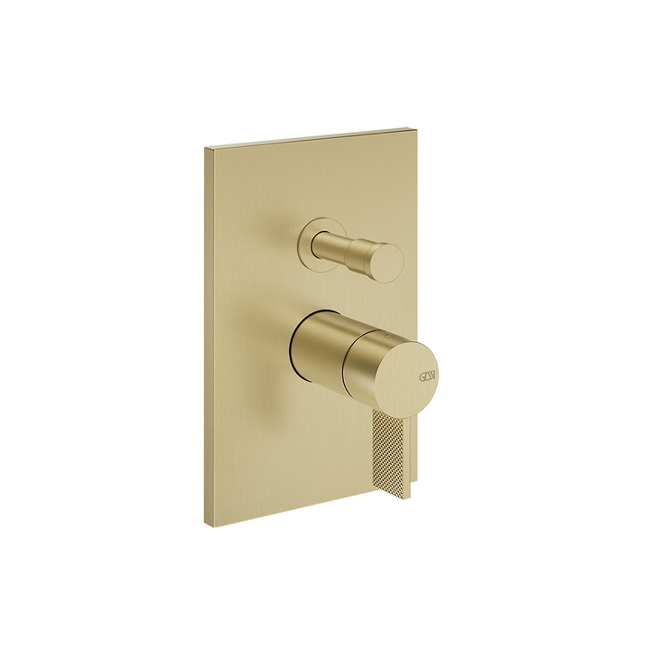 Gessi Inverso Diamantato Wall-Mounted Two-Ways Mixer - 73679 Bathroom Accessories GESSI Brass Brushed PVD