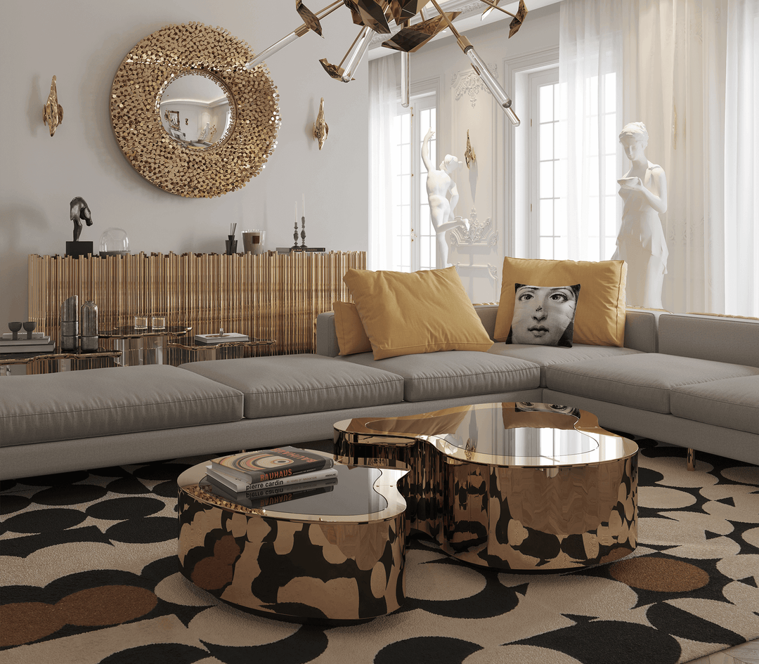 wave polished brass center table Coffee Tables Boca Do Lobo