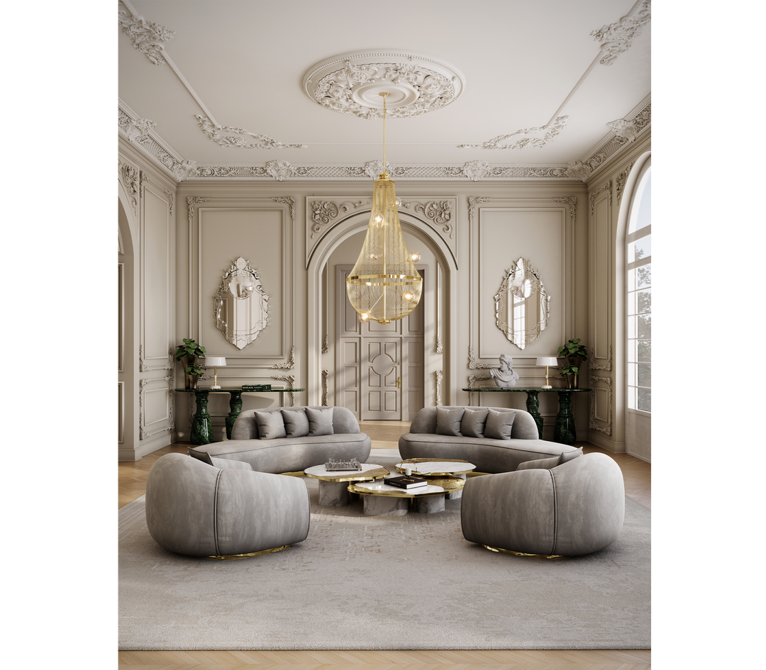 ophelia calacatta marble and gold center table Coffee Tables Boca Do Lobo